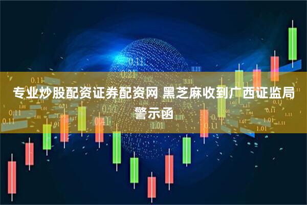 专业炒股配资证券配资网 黑芝麻收到广西证监局警示函